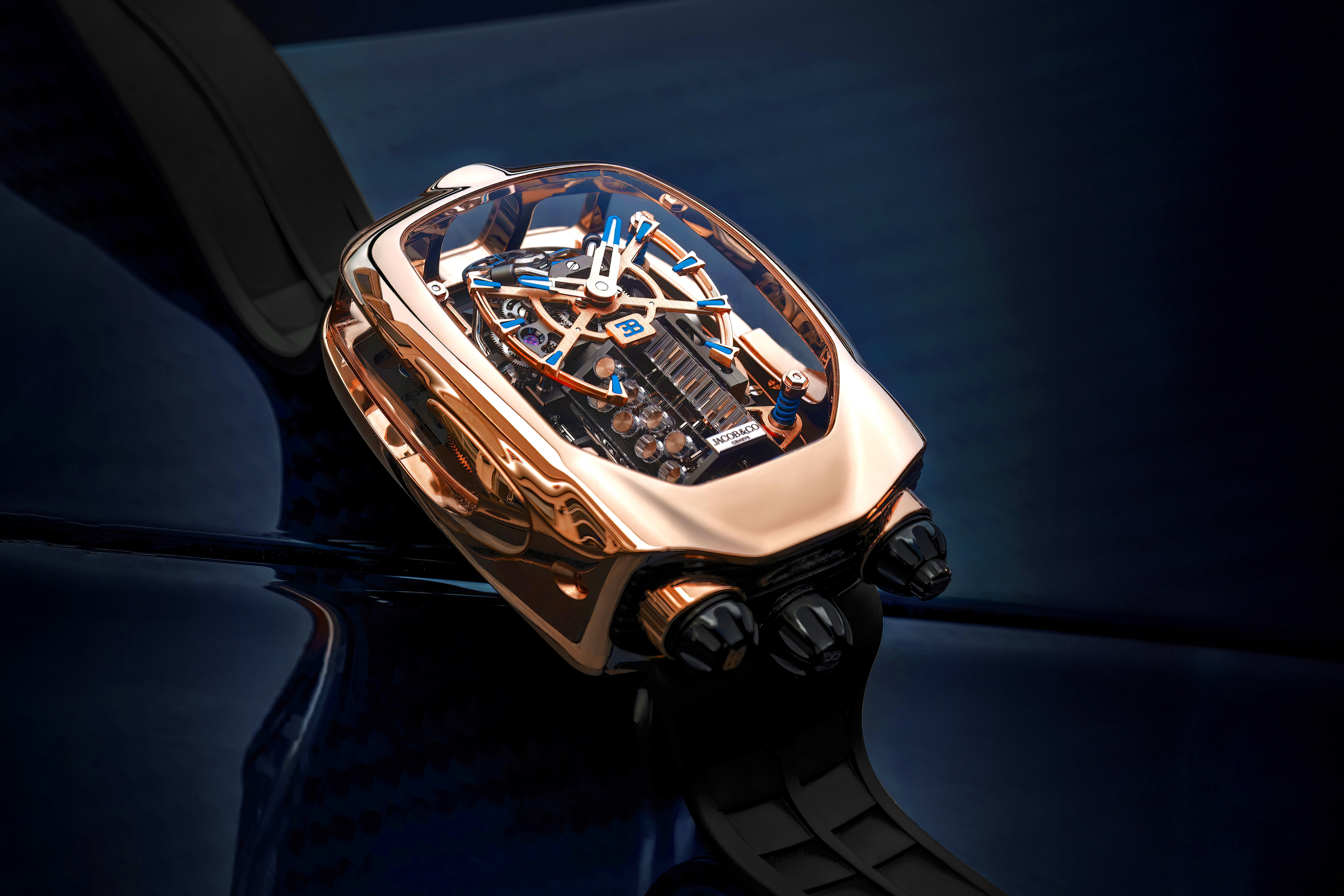 Bugatti Chiron Tourbillon Rose Gold by Jacob & Co